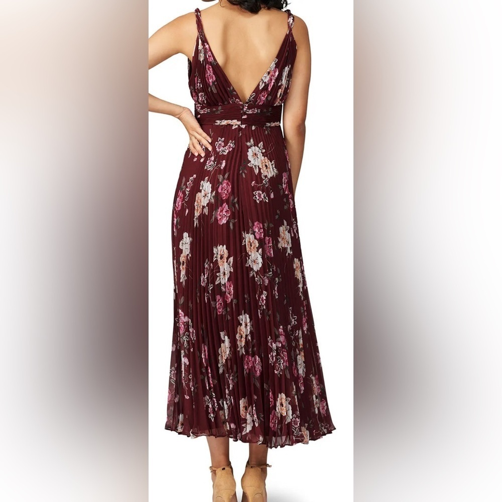 Jill Jill Stuart Zola Print Dress - Burgundy Floral Maxi Dress - Picture 3 of 9
